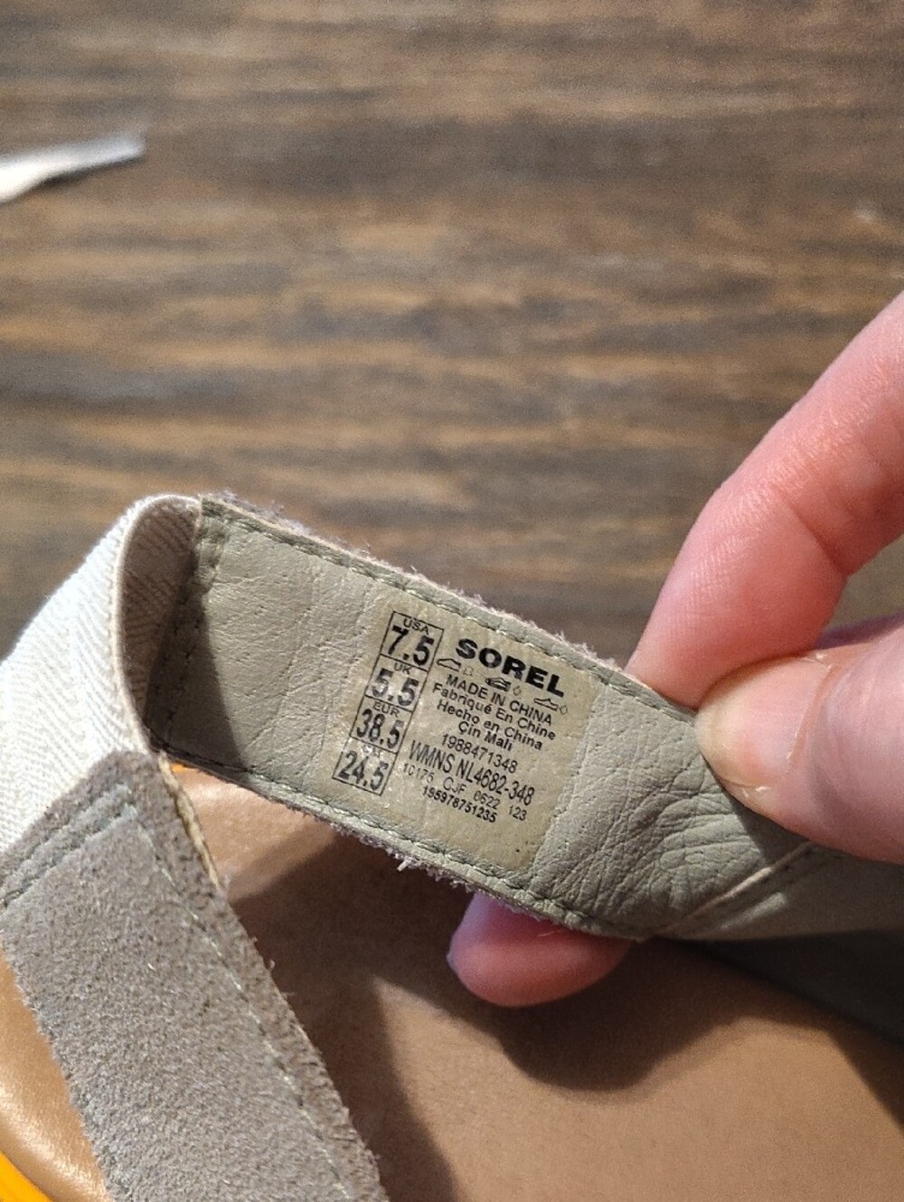 Sorel Gray And Cream Chunky Platform Wedge Sandals - Picture 8 of 8